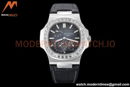 Patek Philippe - Nautilus Moon Phase 5722G 40mm Diamond SS/LE Blue PPF A240