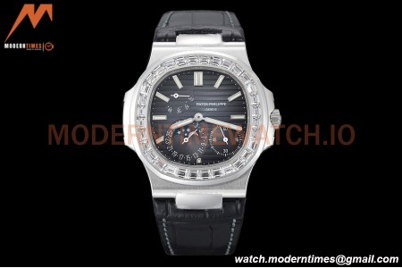Patek Philippe - Nautilus Moon Phase 5722G 40mm Diamond SS/LE Blue PPF A240