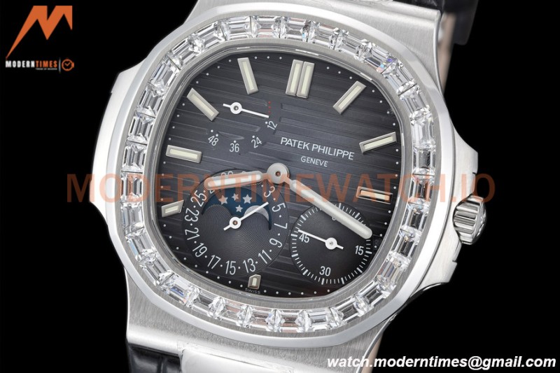 Patek Philippe - Nautilus Moon Phase 5722G 40mm Diamond SS/LE Blue PPF A240