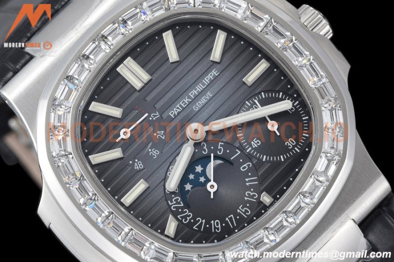 Patek Philippe - Nautilus Moon Phase 5722G 40mm Diamond SS/LE Blue PPF A240