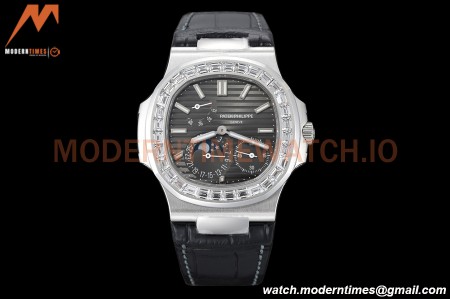 Patek Philippe - Nautilus Moon Phase 5722G 40mm Diamond SS/LE Grey PPF A240