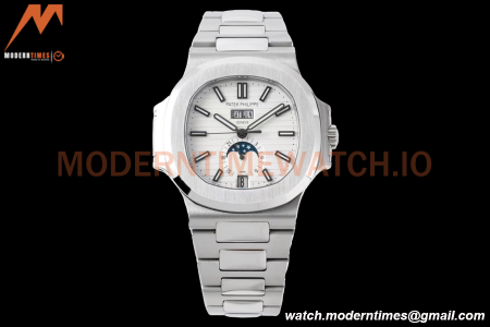 Patek Philippe - Nautilus 40.5mm Annual Calendar 5726/1A SS/SS White PPF A324