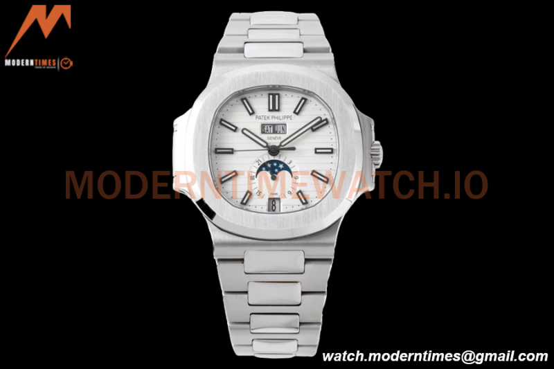 Patek Philippe - Nautilus 40.5mm Annual Calendar 5726/1A SS/SS White PPF A324