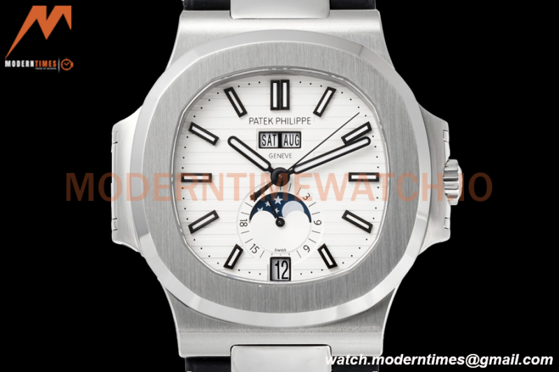 Patek Philippe - Nautilus 40.5mm Annual Calendar 5726/1A SS/RU White PPF A324