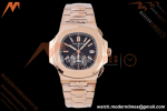 Patek Philippe - Nautilus Chronograph 5980 RG/RG Black 3KF V2 A7750 Mod