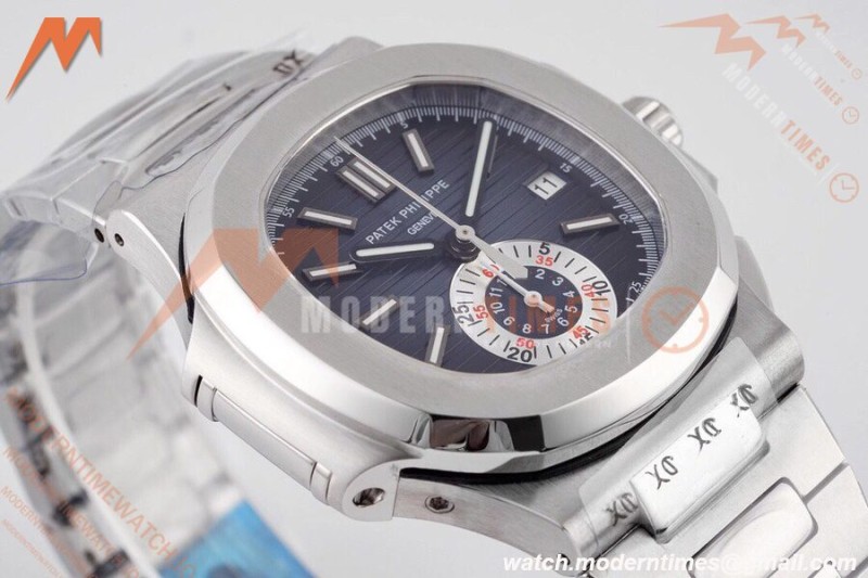 Patek Philippe - Nautilus Chronograph 5980 SS/SS Blue 3KF V2 A7750 Mod