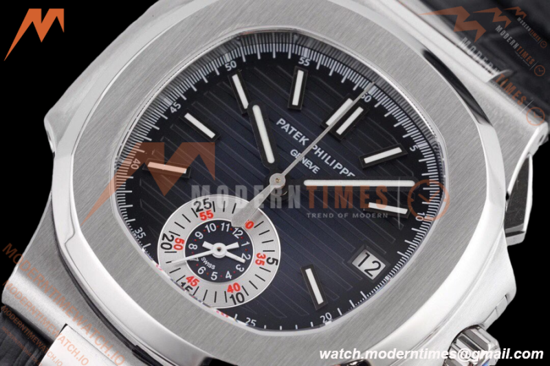 Patek Philippe - Nautilus Chronograph 5980 SS/LE Blue 3KF V2 A7750 Mod
