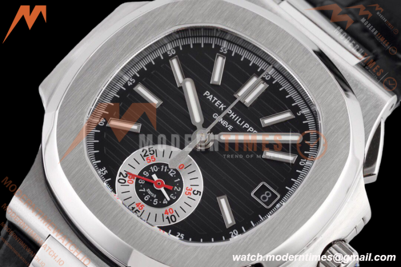 Patek Philippe - Nautilus Chronograph 5980 SS/LE Black 3KF V2 A7750 Mod