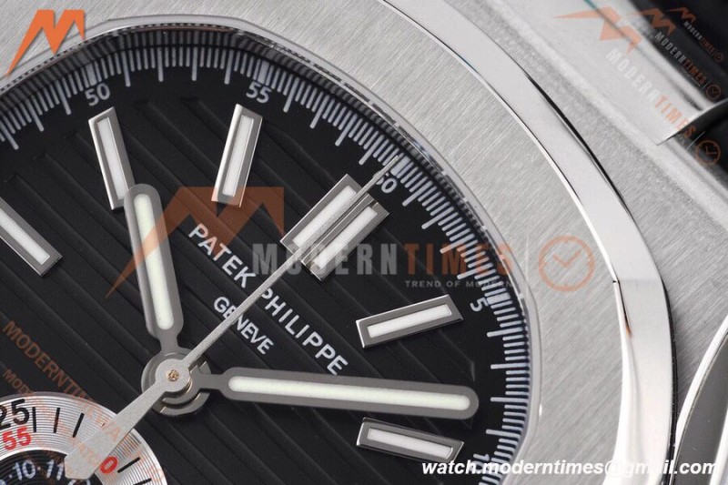 Patek Philippe - Nautilus Chronograph 5980 SS/LE Black 3KF V2 A7750 Mod