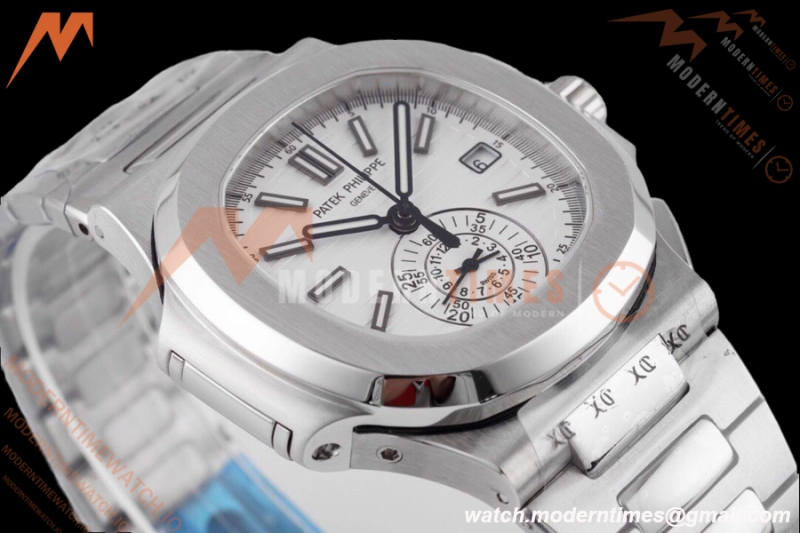 Patek Philippe - Nautilus Chronograph 5980 SS/SS White 3KF V2 A7750 Mod