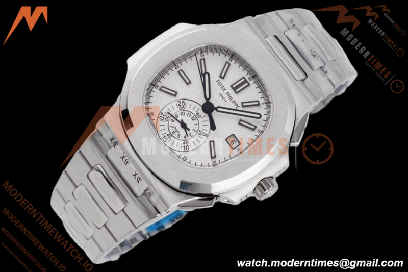 Patek Philippe - Nautilus Chronograph 5980 SS/SS White 3KF V2 A7750 Mod