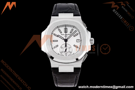 Patek Philippe - Nautilus Chronograph 5980 SS/LE White 3KF V2 A7750 Mod