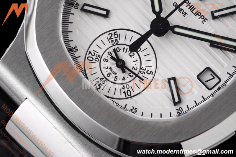 Patek Philippe - Nautilus Chronograph 5980 SS/LE White 3KF V2 A7750 Mod