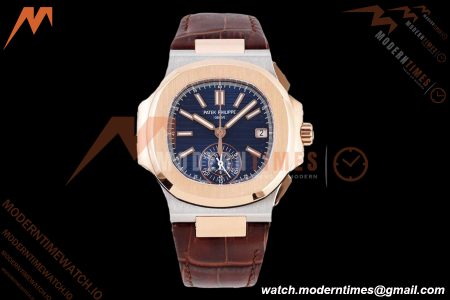 Patek Philippe - Nautilus Chronograph 5980 RG/SS/LE Blue 3KF V2 A7750 Mod