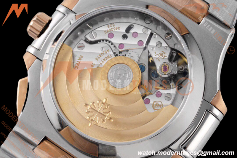 Patek Philippe - Nautilus Chronograph 5980 RG/SS Blue 3KF V2 A7750 Mod