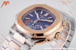 Patek Philippe - Nautilus Chronograph 5980 RG/SS Blue 3KF V2 A7750 Mod
