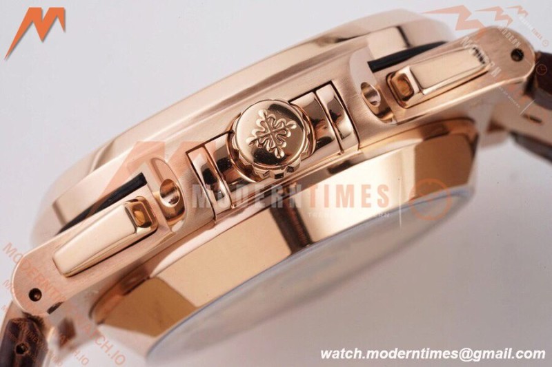 Patek Philippe - Nautilus Chronograph 5980 RG/LE Black 3KF V2 A7750 Mod
