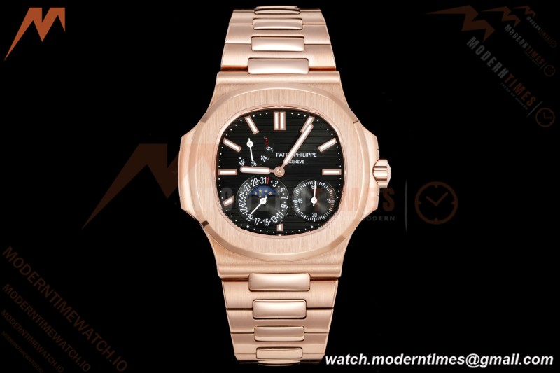 Patek Philippe - Nautilus 5712R 40mm RG/RG Blk/Stk 3KF A240