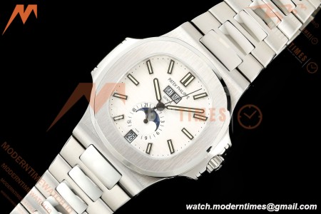 Patek Philippe - Nautilus 40.5mm Annual Calendar 5726/1A SS/SS White DF DD324
