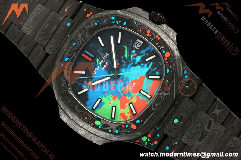 Patek Philippe - Nautilus DiW 5711 40mm All Carbon Motley Black FC/FC Forged Carbon Canvas Dial DIWF A324CS