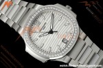 Patek Philippe - Nautilus Ladies 7118 35mm SS/SS Wht/Stk Diamonod 3KF DD324