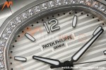 Patek Philippe - Nautilus Ladies 7118 35mm SS/SS Wht/Stk Diamonod 3KF DD324