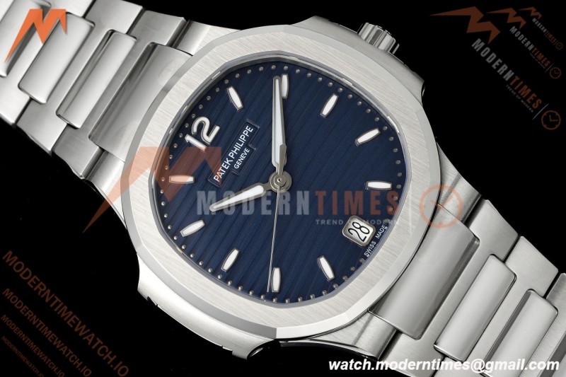 Patek Philippe - Nautilus Ladies 7118 35mm SS/SS Blue Dial 3KF DD324