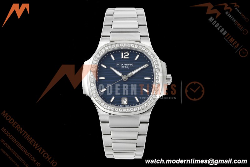 Patek Philippe - Nautilus Ladies 7118 35mm SS/SS Blu/Stk Diamonod 3KF DD324 | 파텍 필립 - 노틸러스 레이디스 7118 35mm SS/SS 블루/스틸 다이아몬드 3KF DD324