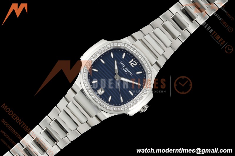 Patek Philippe - Nautilus Ladies 7118 35mm SS/SS Blu/Stk Diamonod 3KF DD324 | 파텍 필립 - 노틸러스 레이디스 7118 35mm SS/SS 블루/스틸 다이아몬드 3KF DD324
