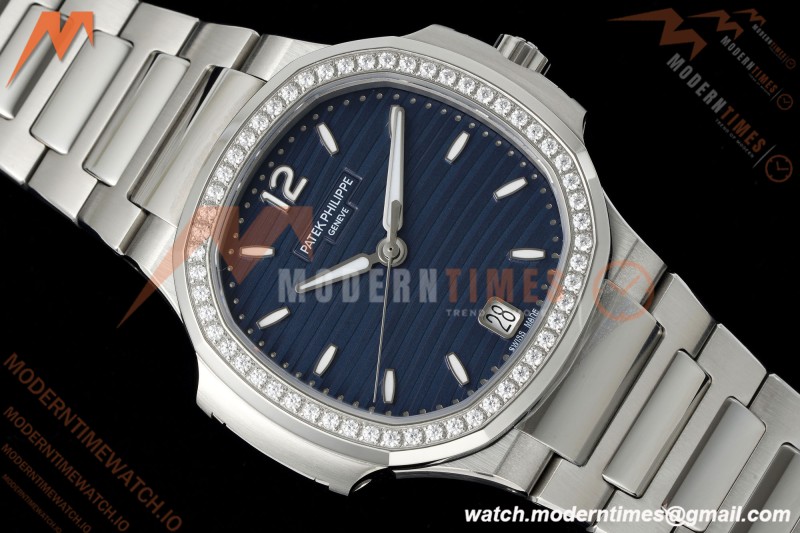 Patek Philippe - Nautilus Ladies 7118 35mm SS/SS Blu/Stk Diamonod 3KF DD324 | 파텍 필립 - 노틸러스 레이디스 7118 35mm SS/SS 블루/스틸 다이아몬드 3KF DD324