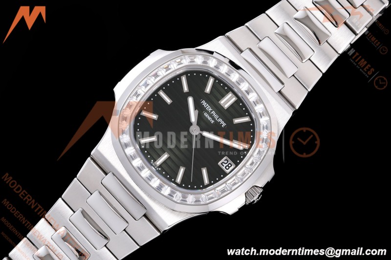 Patek Philippe - Nautilus Automatic 40mm 5711/1300A SS/SS Diamond Green Dial DDF DD330
