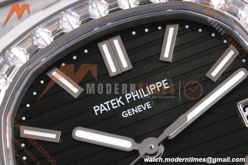 Patek Philippe - Nautilus Automatic 40mm 5711/1300A SS/SS Diamond Green Dial DDF DD330