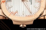 Patek Philippe - Nautilus Ladies 7118 35mm RG/RG Wht/Stk DDF DD324