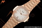 Patek Philippe - Nautilus Ladies 7118 35mm RG/DIA Wht/Stk DDF DD324
