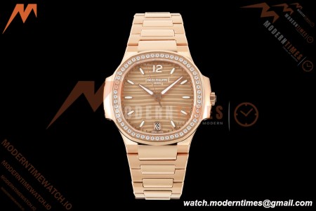 Patek Philippe - Nautilus Ladies 7118 35mm RG/DIA Champ/Stk DDF DD330