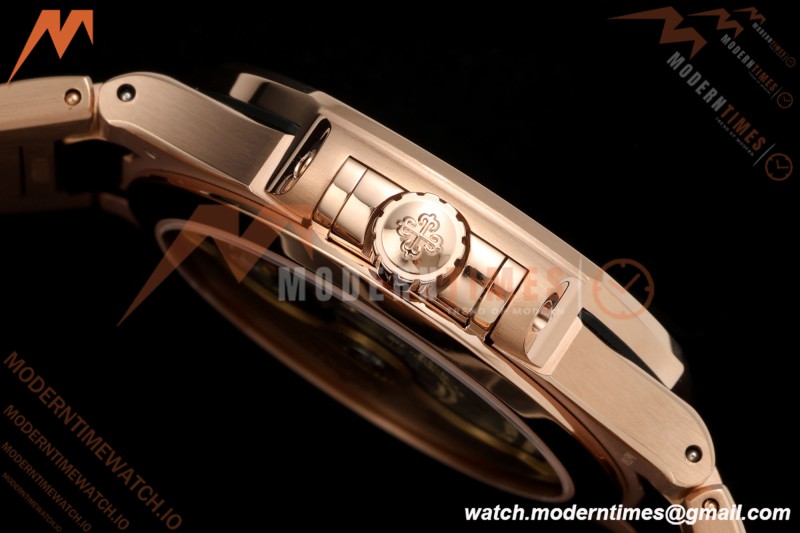 Patek Philippe - Nautilus Ladies 7118 35mm RG/DIA Champ/Stk DDF DD324 | 파텍 필립 - 노틸러스 레이디스 7118 35mm 로즈 골드/다이아 샴페인/바 인덱스 DDF DD324