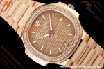 Patek Philippe - Nautilus Ladies 7118 35mm RG/DIA Champ/Stk DDF DD324 | 파텍 필립 - 노틸러스 레이디스 7118 35mm 로즈 골드/다이아 샴페인/바 인덱스 DDF DD324