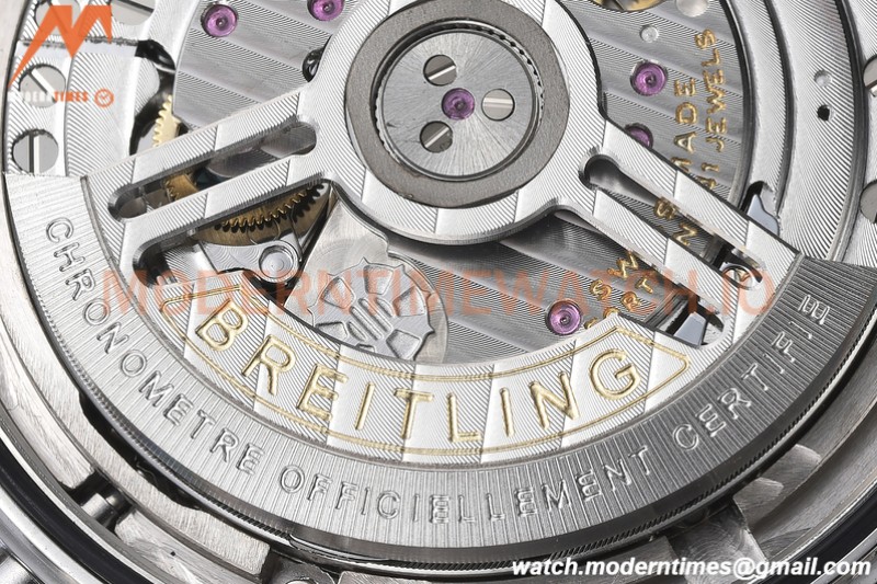 Breitling - Navitimer Chronograph B01 43mm SS/SS Blue/Wht BLS A7750 Mod