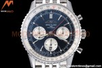 Breitling - Navitimer Chronograph B01 43mm SS/SS Blue/Wht BLS A7750 Mod