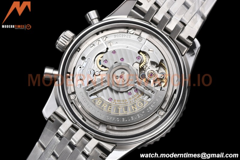 Breitling - Navitimer Chronograph B01 43mm SS/SS Blue/Wht BLS A7750 Mod