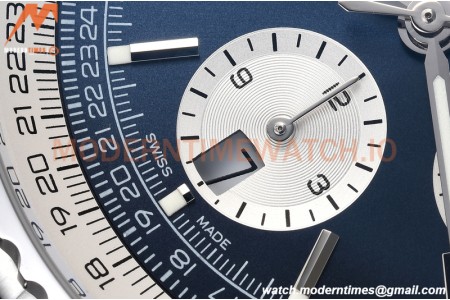 Breitling - Navitimer Chronograph B01 43mm SS/SS Blue/Wht BLS A7750 Mod