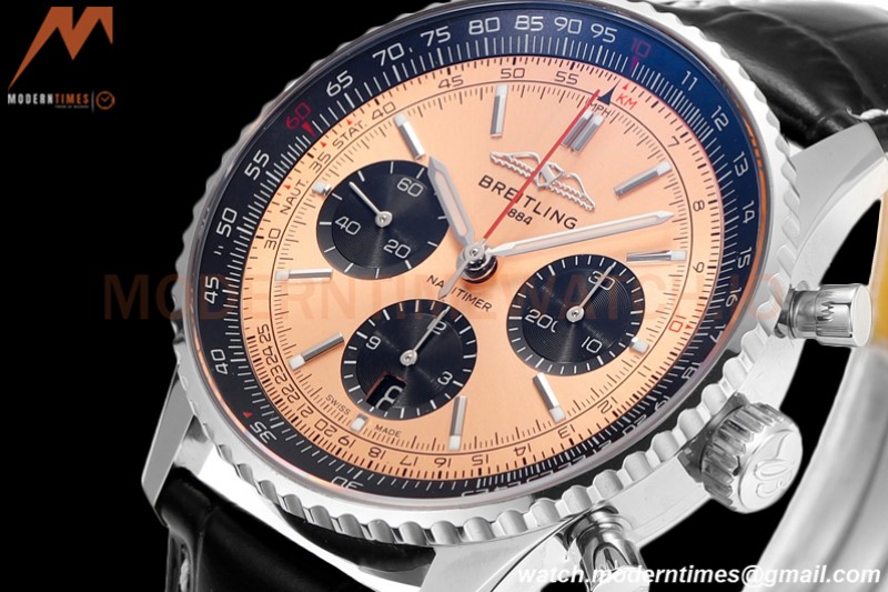 Breitling - Navitimer Chronograph B01 43mm SS/LE Champange/Blk BLS A7750 Mod