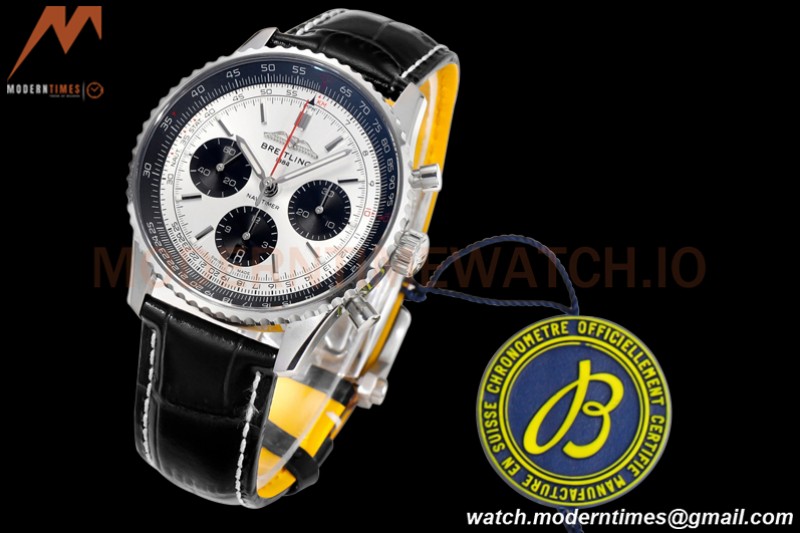 Breitling - Navitimer Chronograph B01 43mm SS/LE Silv/Stk BLS A7750 Mod