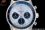 Breitling - Navitimer Chronograph B01 43mm SS/LE Ice Blue/Stk BLS A7750 Mod