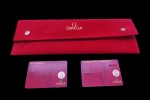Omega - Red Velvet Portable Watch Pouch with Warranty Card