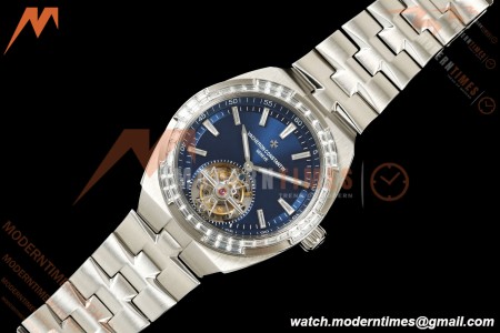 Vacheron Constantin - Overseas 6007V/210G-B955 Diamond SS/SS Blue/Stk ANTF Tourb