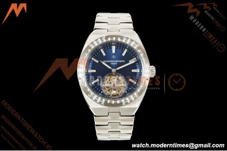 Vacheron Constantin - Overseas 6007V/210G-B955 Diamond SS/SS Blue/Stk ANTF Tourb