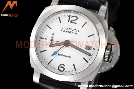 Panerai - PAM1367 Luminor Quaranta BiTempo GMT 40mm SS/LE White VSF P900