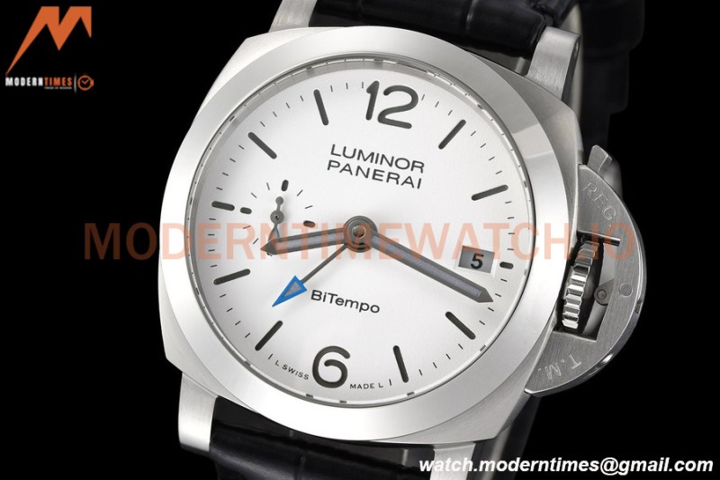 Panerai - PAM1367 Luminor Quaranta BiTempo GMT 40mm SS/LE White VSF P900