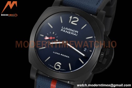 Panerai - PAM1408 Luminor Quaranta Luna Rossa 40mm DLC/RU Blue VSF P900